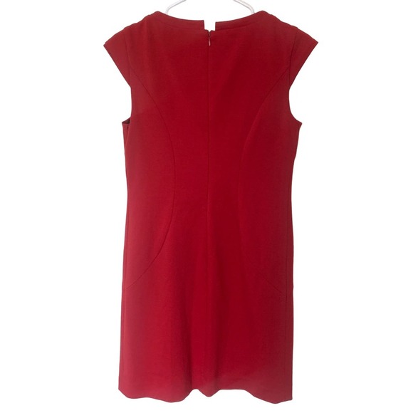 Kenneth Cole Vibrant Red Empire Fitted Dress Size 0 - Picture 3 of 7